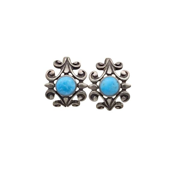 Unbranded Jewelry - Vintage Southwestern Sterling Silver Turquoise Pierced Earrings